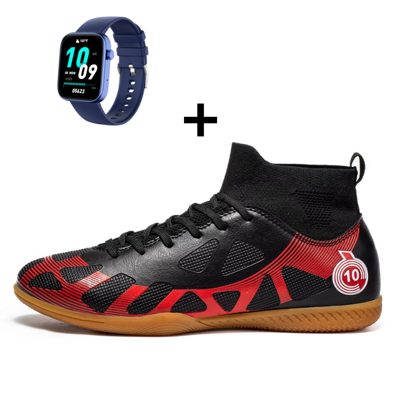 Chuteira Futsal Botinha Masculino - Boleiro Power Infantil /adulto + Smart Watch