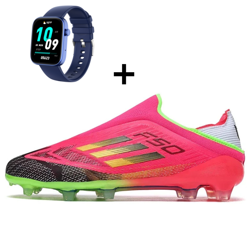 Chuteira de Campo Masculino Rebel V1- Adulto e Infantil + Smart Watch