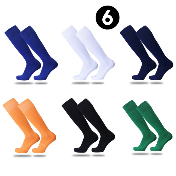 6 Pares Meiões Lisos - Cores Sortidas - 34 ao 45